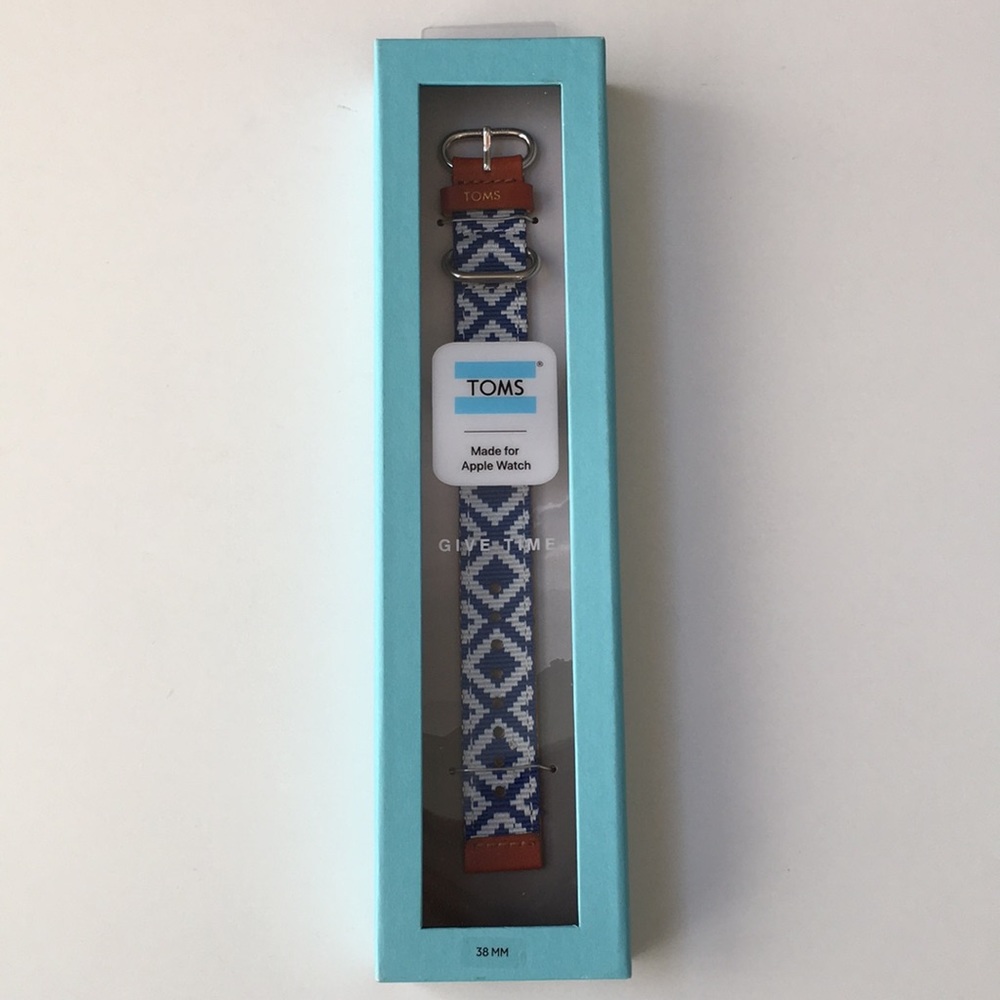 Toms Apple Watch Band Blue Woven New - Picture 5 of 5